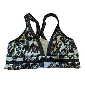 Victorias Secret Womens Sports Bra Size Medium Green Camo Gym Workout Running